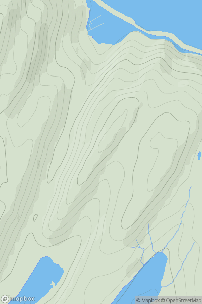 Thumbnail image for Barr an Daimh [Knapdale and Kintyre] showing contour plot for surrounding peak